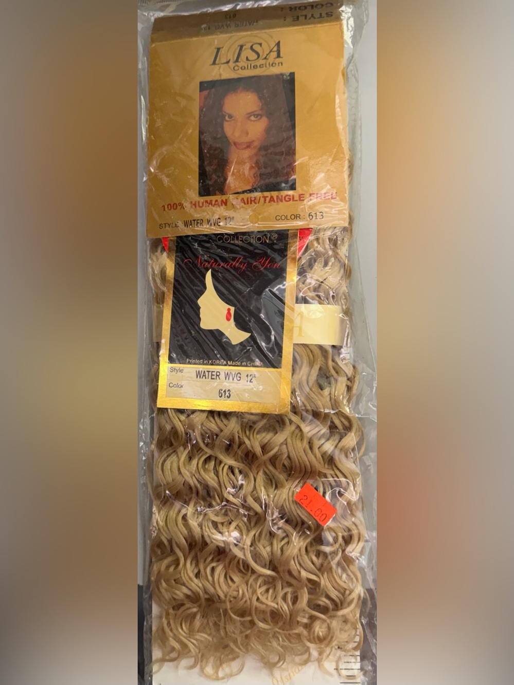 Lisa collection. 100% human hair. Water wave.